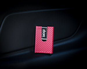 carbon fiber wallets red