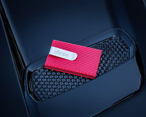 Red carbon fiber wallets 