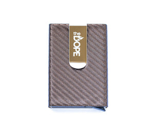 Gold carbon fiber wallets